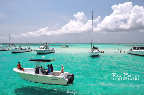 Free Picture: Photo of Stingray City off of Grand Cayman in the Cayman Islands with crystal clear water, shallow sandbars, and stingrays that are found abundance.