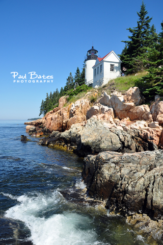 Free Picture: Photo of the Bass Harbor Head Light House on the side of a cliff located on Mount Desert Island in Acadia National Park in Maine. It marks the entrance to Bass Harbor and Blue Hill Bay.