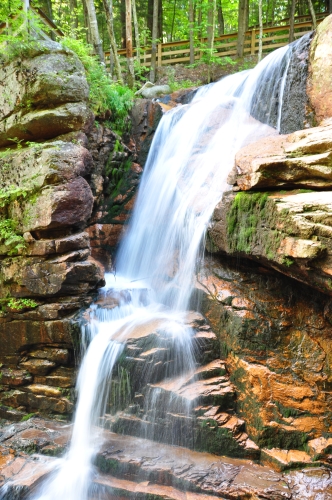 Free Picture: Photo of Avalanche Falls waterfall in Flume Gorge, Franconia Notch State Park, NH.