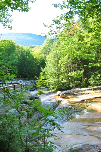 Free Picture: Photo of downstream from Table Rock in Flume Brook, New Hampshire.