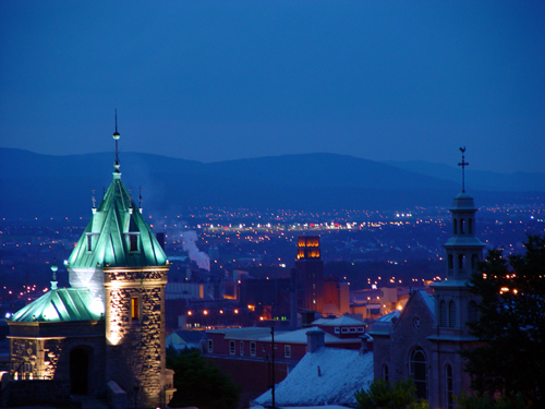 Free Picture: Photo of an overlook on top of one of the Quebebc City gates near Porte St. Jean.